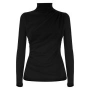 Draped Polo Neck T-shirt