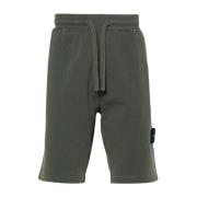 Militærgrøn Bomuld Sports Shorts