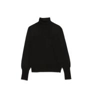 Sort højhalset sweater