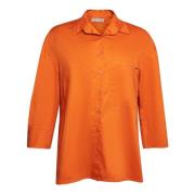 Stilfuld Mørkeorange Oversize Skjorte