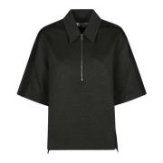 Zip Detail Polo Top