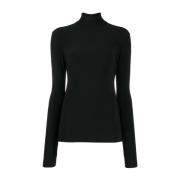 Sort Slim-Fit Turtleneck Sweater