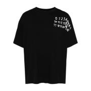 Sort Bomuld Jersey Crew Neck T-shirt