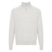 Luksus Uld Cashmere Half-Zip Sweater