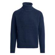 Ribstrik Høj Hals Merino Sweater