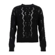 Sort Cable Sonar Uld Sweater