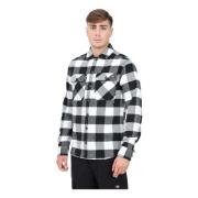 Sort Button-Up Casual Skjorte