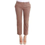 Elegant Brun Cropped Corduroy Bukser