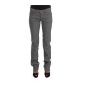 Elegant gr jeans med normal pasform