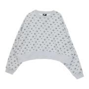 Allover Print Crewneck Sweatshirt til Kvinder