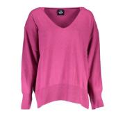 Chic Lilla Uldblanding V-Hals Sweater