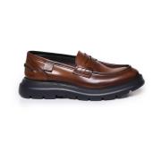 Brun Læder Loafers Klassisk Stil