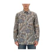 Stilfuld Paisley Print Casual Skjorte