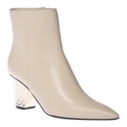 Ankle boots in vanilla leather