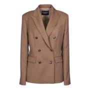 Peak Lapel Uld Blazer Jakke