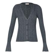 Antracit Lurex Cardigan Sweater