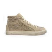 Beige High-Top Sneakers med Gnister