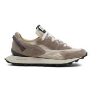 Split Læder Sneakers i Taupe