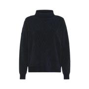 Præget Chenille Rullekrave Sweater