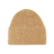 Alpaca uld Beanie i Beige