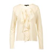 Creme Ruched Sweater