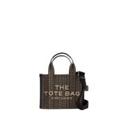 Beige Multi Bomuld Tote Taske