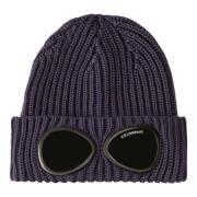 Merino Beanie med Goggle, Night Shade