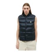 Quiltet Down Gilet med Logo Patch