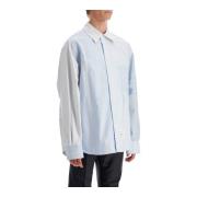 Stribet Oxford Bomuld Oversized Skjorte