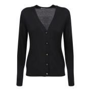 Sort V-hals Cardigan Sweater