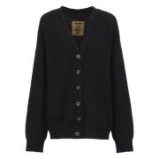 Sort V-hals Cardigan Sweater