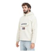 Beige Half-Zip Sweater Curly Sherpa