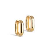 Chunky Square Hoops Guld Accessories