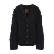 Sort Oversize Bouclé Cardigan Sweater