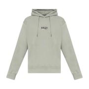 Sweatshirt med logo applikation