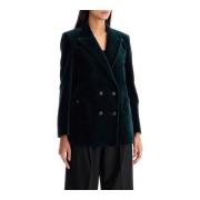 Velvet Jealousy Double-Breasted Blazer