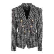 Elegant Tweed Outerwear Jakke