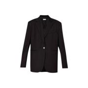 Elegant Enkeltknap Blazer i Sort