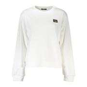 Elegant hvid børstet hyggelig sweatshirt