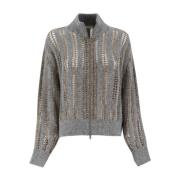 Paillet Mesh Cardigan