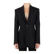 Merino Uld Sort Blazer