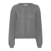 Ferie Strik Pullover Sweater Asfalt Melange