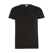 Sort Slim Fit Bomuld T-shirt