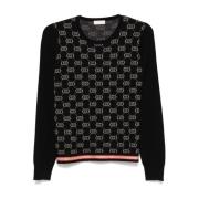 Monogram Jacquard Stripe Sweater