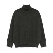 Antracit Melange Turtleneck Sweater