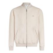 Beige Uld Bomberjakke