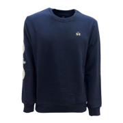 Blå Crewneck Sweatshirt med Frontlogo