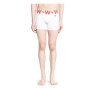 Hvid Bomuld Boxershorts Jersey Elastisk