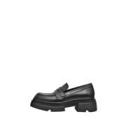 Sort ruskind loafer sandaler