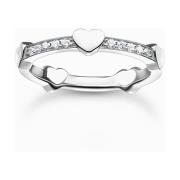 Ring Kvinder Sølv Hjerter Cubic Zirconia TR2391-051-14-56